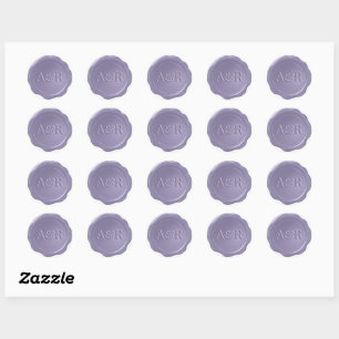 Sticker Mauve violet cire monogramme,