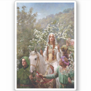 Sticker Maying, la reine Guinevere, vers 1900, par John Co