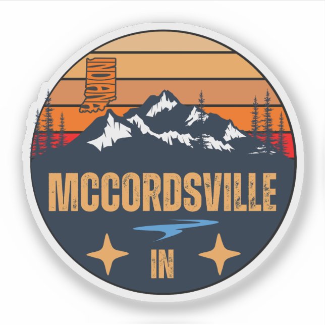 Sticker McCordsville, Indiana (Devant)
