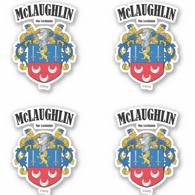Sticker McLaughlin Crest Traduction et signification irlan (Devant)