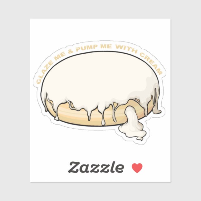 Sticker Me Verser Et Me Pomper Avec De La Crème Doughnut (Feuille)