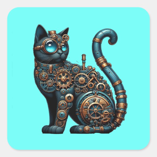 Sticker mécanique pour chat (Devant)