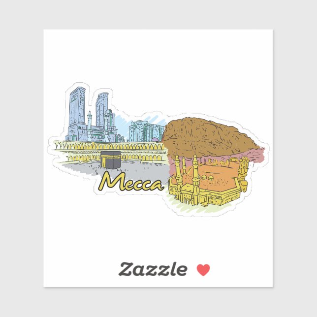 Sticker mecque (Feuille)