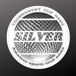 Sticker Médaille d'argent 2ème place gagnant tour 