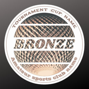 Sticker Médaille de bronze, 3e place gagnante ronde