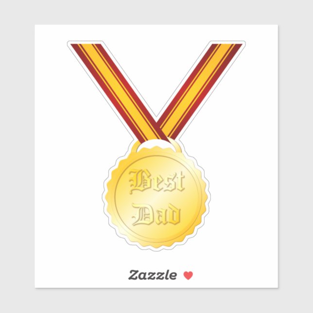 Sticker Médaille du meilleur papa Fête du Père (Feuille)