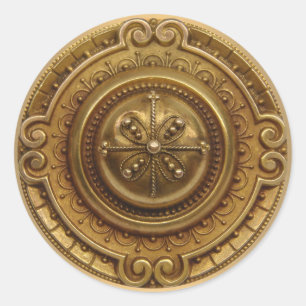 Sticker médaillon d'or