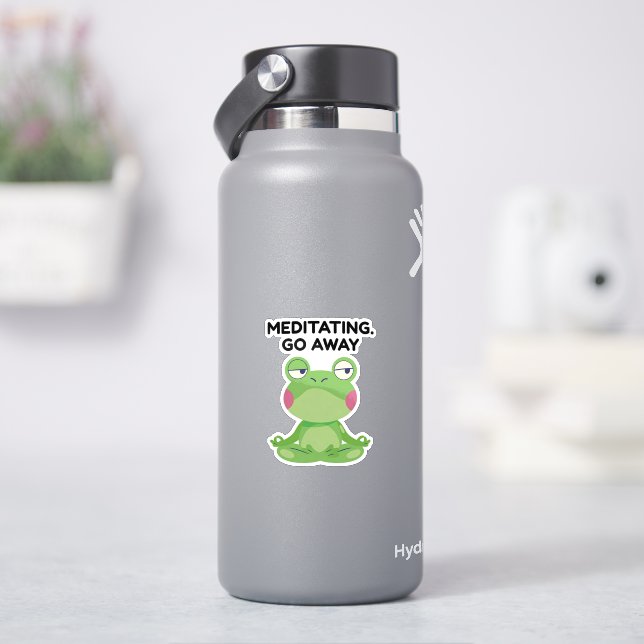 STICKER MEDITATING. GO AWAY (HydroFlask)