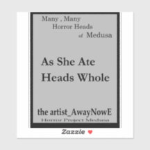 Medusa 2MMHeads Phrases 2025 livre d'horreur Awayn