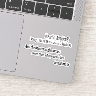 Sticker Medusa awaynowe Horreur 4MMTête Bphrases Découpé 2