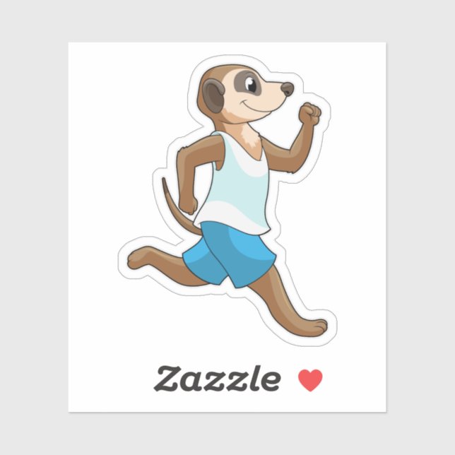 Sticker Meerkat à Running Sports (Feuille)