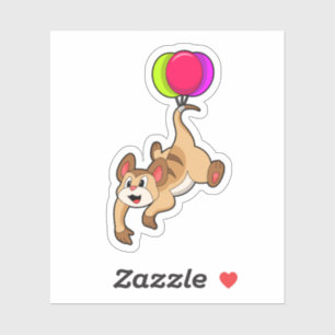 Sticker Meerkat avec ballon