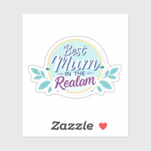 Sticker Meilleur Cadeau de Maman dans le Royaume pour Mama