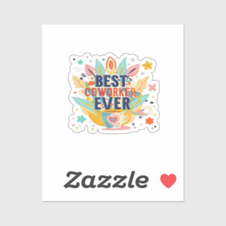 Sticker Meilleur Co-Worker Jamais, Cadeau Collègue, Meille
