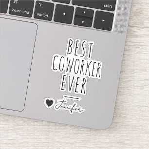 Sticker Meilleur collaborateur jamais Nom personnalisé Adi