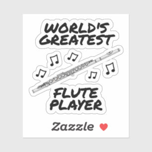 Sticker Meilleur Joueur de Flûte du monde, Flutist Funny