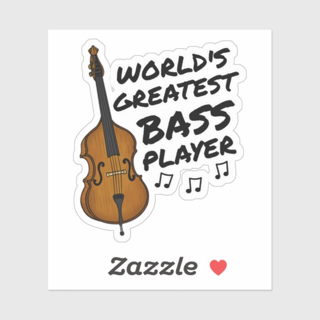 Sticker Meilleur Lecteur de basse du monde, Double Baid Fu (Feuille)
