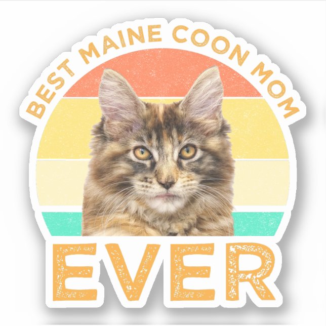 Sticker Meilleur Maine Coon Maman (Devant)