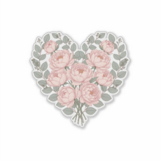 Sticker Meilleur Maman Bouquet Floral Minimaliste en Forme