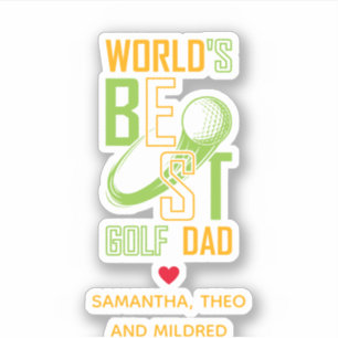 Sticker Meilleur papa de golf au monde - Drôle et pensant