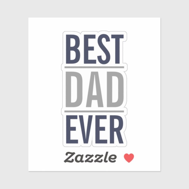 Sticker Meilleur papa jamais | Marine bleu moderne (Feuille)