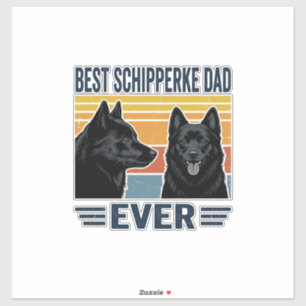 Sticker Meilleur Papa Schipperke Jamais Design Vectoriel R