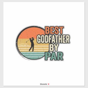 Sticker Meilleur Parrain par Par Vintage Golf Vector Desig