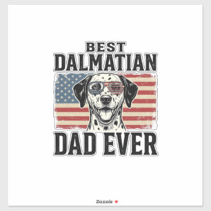 Sticker Meilleur père dalmatien de tous les temps Design d