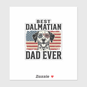 Sticker Meilleur père dalmatien de tous les temps Design d