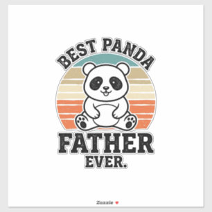 Sticker Meilleur père panda jamais conception de t-shirt v