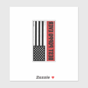 Sticker Meilleur Poppo Patriote Drapeau Graphique Vintage_