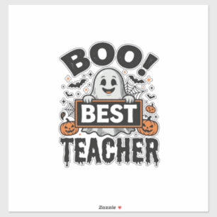 Sticker Meilleur professeur Boo Design de professeur Hallo