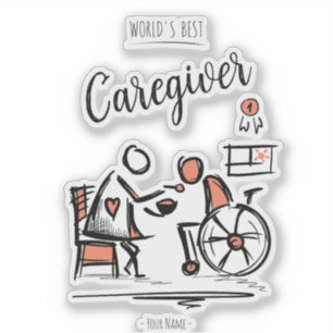 Sticker Meilleur professionnel et personne en fauteuil rou