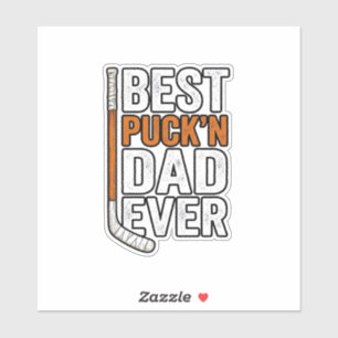 Sticker Meilleur Puck'n Papa Jamais Conçu pour Père de Hoc