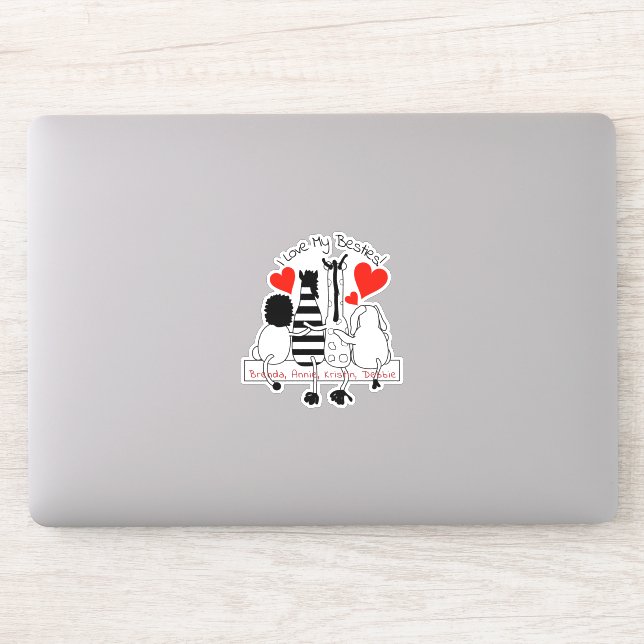 Sticker Meilleure fête des amis (Ordinateur)