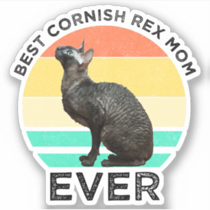 Sticker Meilleure Maman de Cornish Rex
