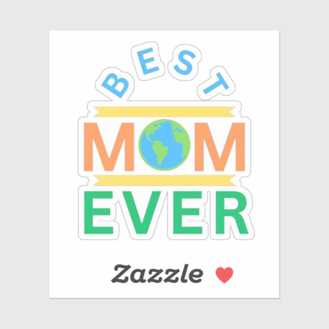 Sticker meilleure maman jamais (Feuille)