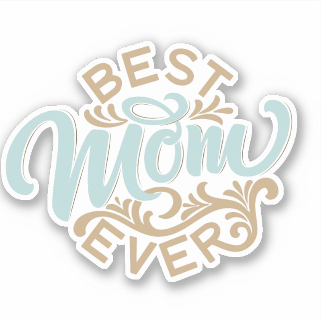 Sticker Meilleure Maman Jamais Mot Art Décor auto (Devant)