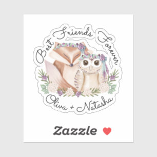 Sticker Meilleurs amis pour l'aquarelle Forever Woodland F