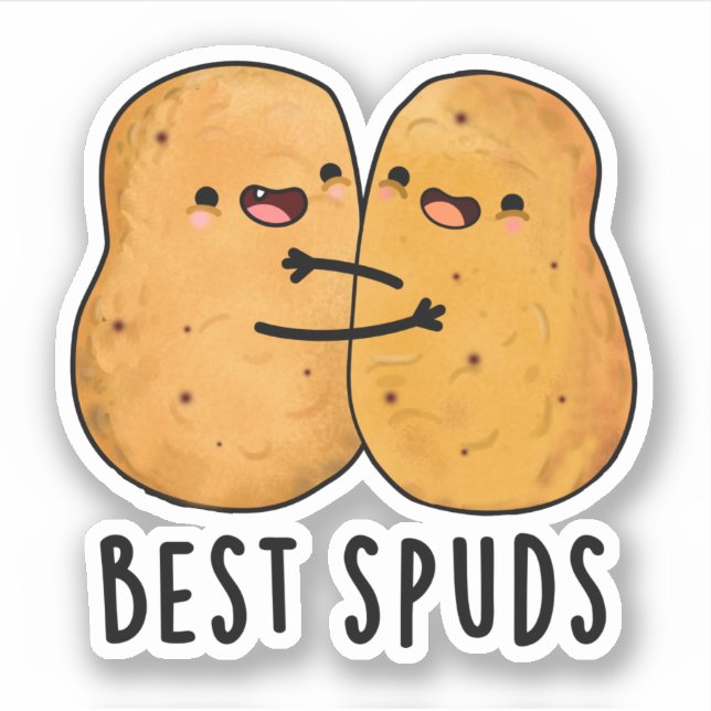 Sticker Meilleurs Puds Amusant Best Buddies Pomme de terre (Devant)