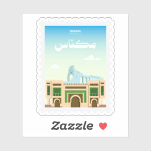 Sticker Meknes Maroc Timbre-Poste Voyage