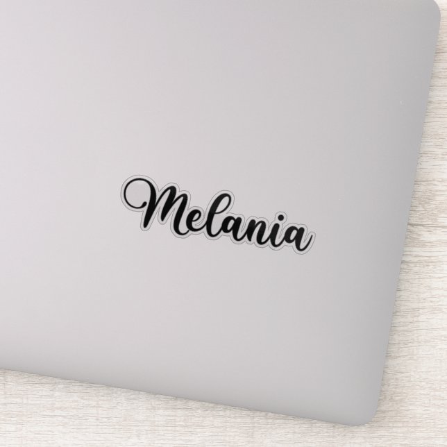 Sticker Melania Name - Calligraphie manuscrite (Détail)