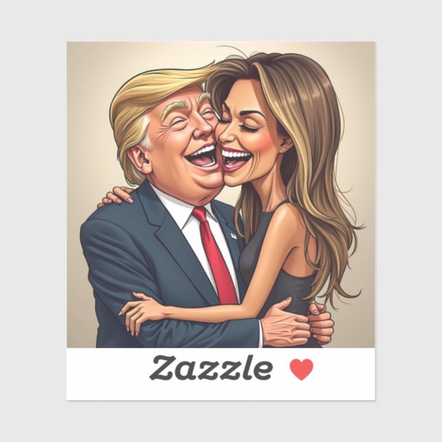 Sticker Melania Trump Donald Trump (Feuille)