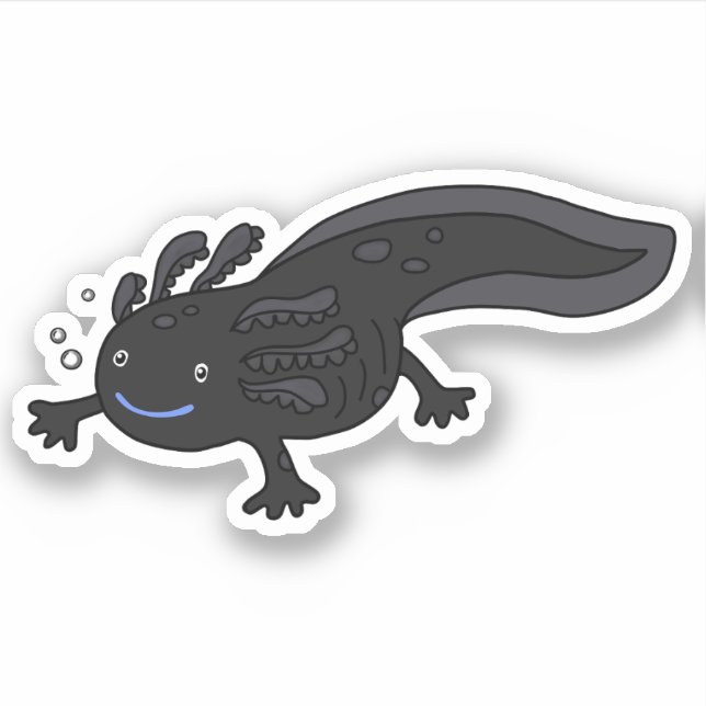 Sticker Mélanoïde bleu Axolotl (Devant)