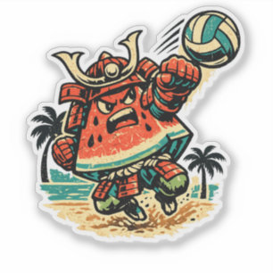 Sticker Melon Shogun Beach Volley — Guerrier d'Été
