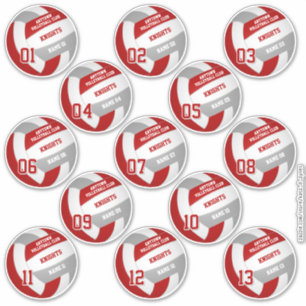 Sticker membres de l'équipe de volley-ball ensemble de 13