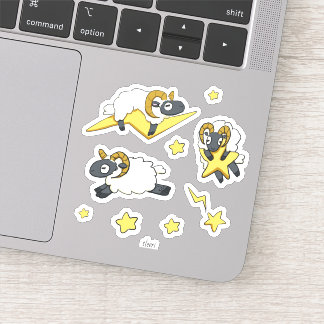 Sticker Mémoire RAM supplémentaire - Mouton avec Stars Com