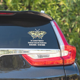 Sticker Mémorial papillon personnalisé Perte d'un être che