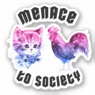 Sticker Menace bisexuelle à la société
