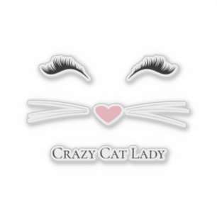 Sticker Meow Crazy Cat Lady